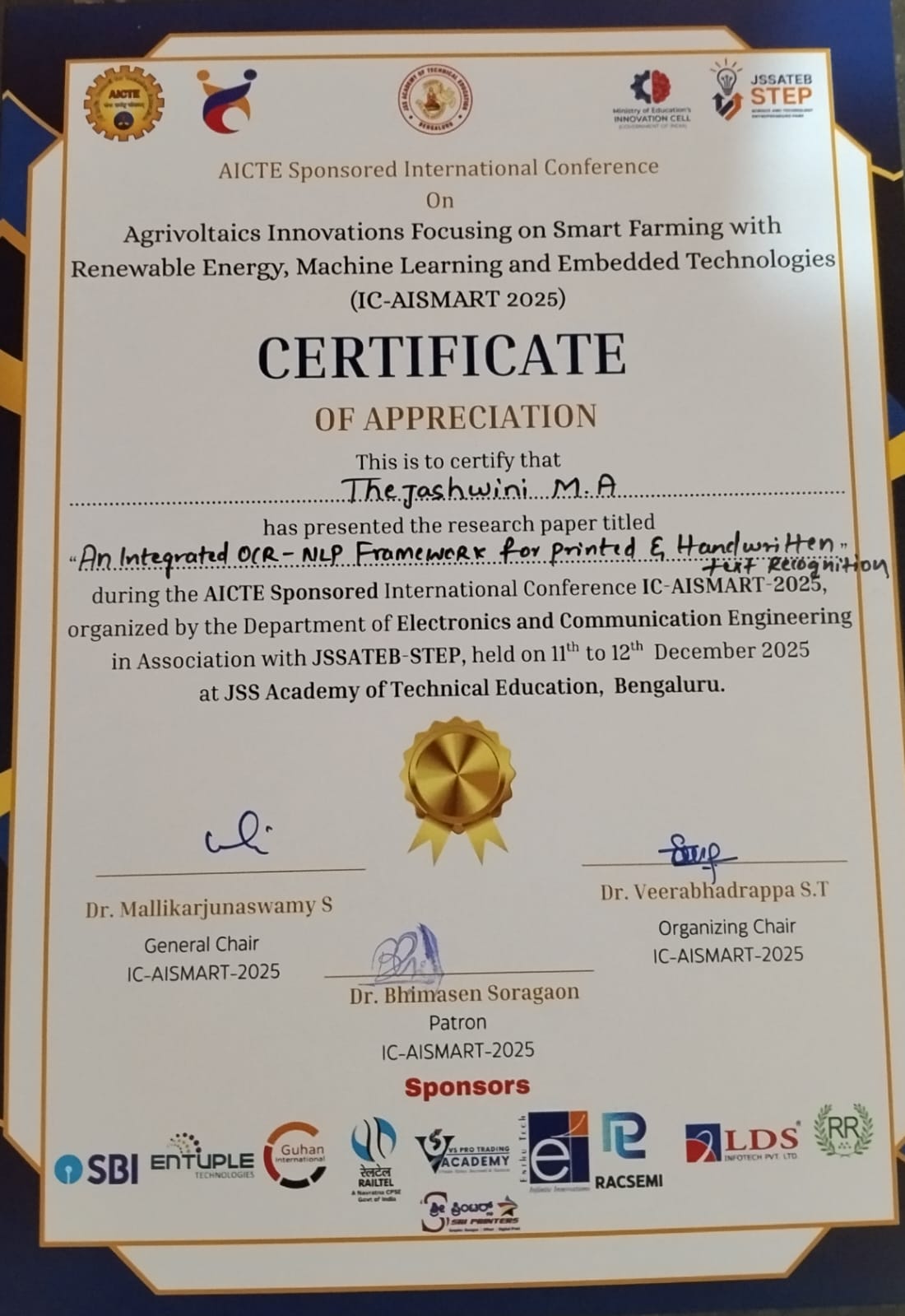 IC-AISMART 2025 – Research Paper Presentation